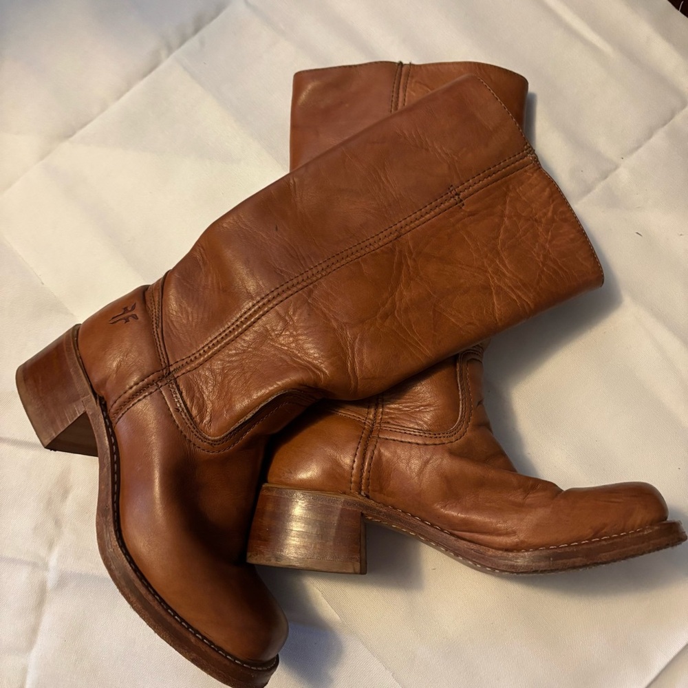 FRYE Classic Campus Boots in Saddle White Label 14L 6.5 X Posted